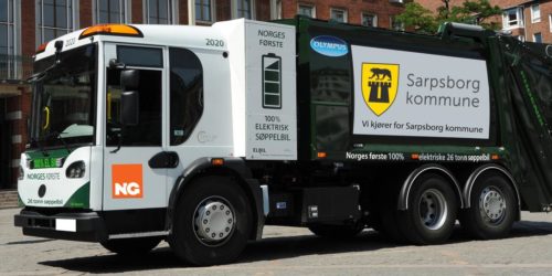 TOPPSCORE: Elektriske avfallsbiler vil komme best ut i miljøvurderingen ved offentlige anskaffelser dersom innkjøpsrådene som nå presenteres blir fulgt.