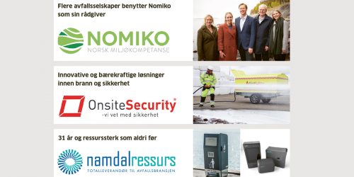 Bedriftspresentasjoner - Profilerte aktører innen avfallsbransjen / gjenvinningsbransjen. Nomiko, Onsite Security og Namdal Ressurs.